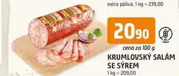Trefa KRUMLOVSKÝ SALÁM SE SÝREM 100 g nabídka