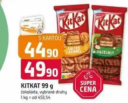 Trefa KITKAT 99 g čokoláda, vybrané druhy nabídka