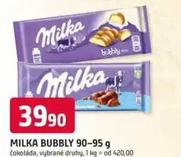 Trefa MILKA BUBBLY 90-95 g nabídka