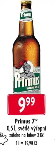 Qanto Primus 7° světlé výčepní nabídka
