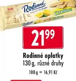 Qanto Rodinné oplatky nabídka
