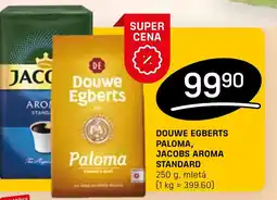 Flop Douwe egberts paloma, jacobs aroma standard nabídka