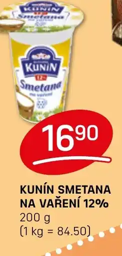 Flop KUNÍN Smetana na vaření 12% nabídka