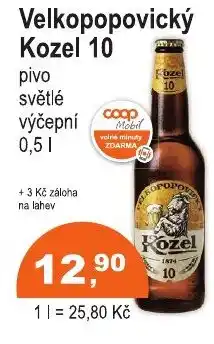COOP DISKONT Velkopopovický Kozel 10 nabídka