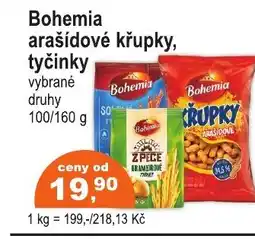 COOP DISKONT Bohemia arašídové křupky, tyčinky nabídka