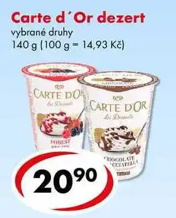 CBA Carte d'Or dezert, 140 g nabídka