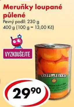 Meruňky loupané půlené, 400 g