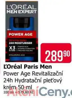 Teta L'Oréal Paris Men Power Age Revitalizační 24h Hydratační pleťový krém 50 ml nabídka