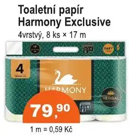 COOP DISKONT Toaletní papír Harmony Exclusive nabídka