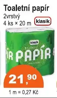 COOP DISKONT KLASIK Toaletní papír nabídka