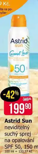 Teta Astrid Sun neviditelný suchý sprej na opalování SPF 50, 150 m nabídka