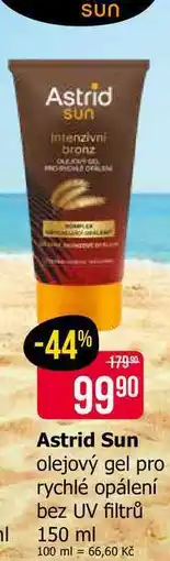 Teta Astrid Sun olejový gel pro rychlé opálení bez UV filtrů 150 ml nabídka