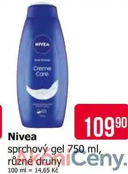 Teta Nivea sprchový gel 750ml, vybrané druhy nabídka