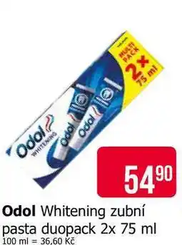 Teta Odol Whitening zubní pasta duopack 2x 75 ml nabídka