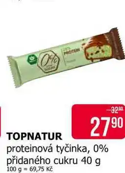 Teta TOPNATUR proteinová tyčinka, 0% přidaného cukru 40 g nabídka