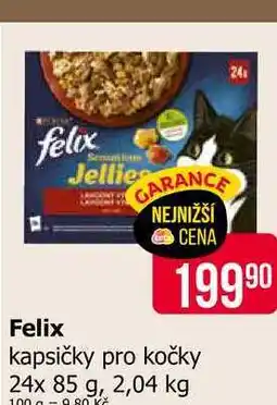 Teta Felix Jellies kapsičky pro kočky 24x 85 g, 2,04 kg nabídka