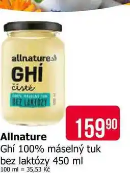 Teta Allnature Ghí 100% máselný tuk bez laktózy 450 ml nabídka