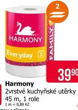 Teta Harmony 2vrstvé kuchyňské utěrky 45 m, 1 role nabídka