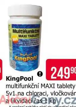 Teta KingPool multifunkční MAXI tablety 5v1 na chloraci, vločkování a likvidaci řas nabídka