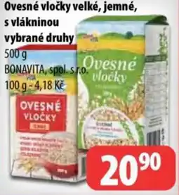Partner Maloobchodní síť Ovesné vločky velké, jemné, s vlákninou nabídka
