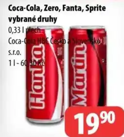 Partner Maloobchodní síť Coca-Cola, Zero, Fanta, Sprite nabídka