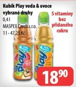 Partner Maloobchodní síť Kubík Play voda & ovoce nabídka