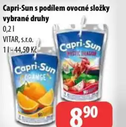 Partner Maloobchodní síť Capri-Sun s podílem ovocné složky nabídka
