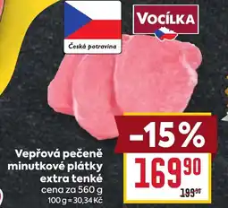 Billa Vepřová pečeně minutkové plátky extra tenké nabídka