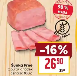 Billa Šunka Free z pultu lahůdek nabídka
