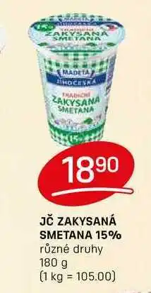 Flop JČ ZAKYSANÁ SMETANA 15% různé druhy 180 g nabídka