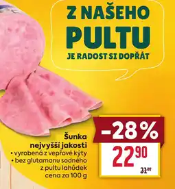 Billa Šunka nejvyšší jakosti nabídka