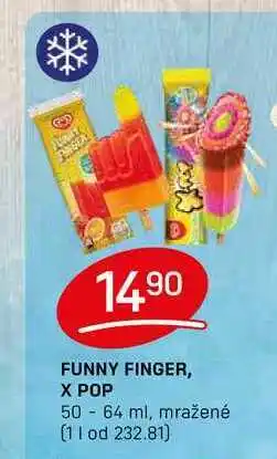 Flop FUNNY FINGER, X POP 50 64 ml, mražené nabídka