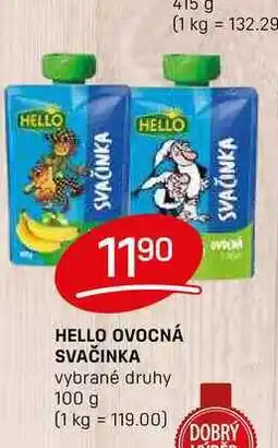 Flop HELLO OVOCNÁ SVAČINKA vybrané druhy 100g nabídka