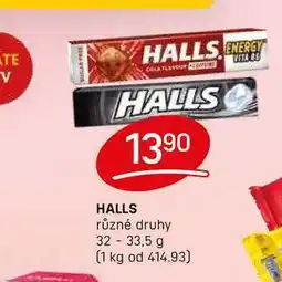 Flop HALLS různé druhy 32-33,5 g nabídka