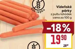Billa Vídeňské párky nabídka