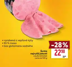 Billa Šunka nejvyšší jakosti nabídka