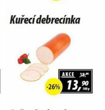 ZEMAN Kuřecí debrecínka nabídka
