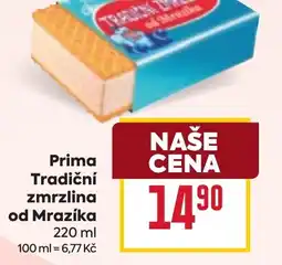 Billa Prima Tradiční zmrzlina od Mrazíka nabídka