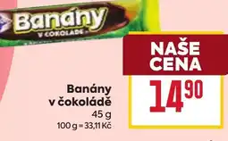 Billa Banány v čokoláde nabídka