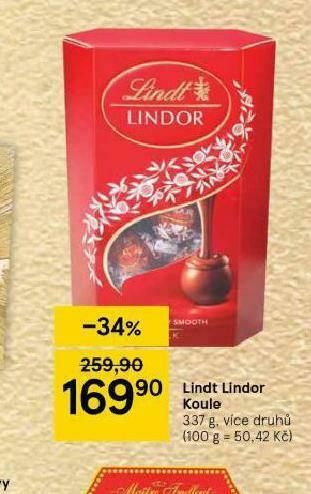 Tesco Lindt lindor koule nabídka