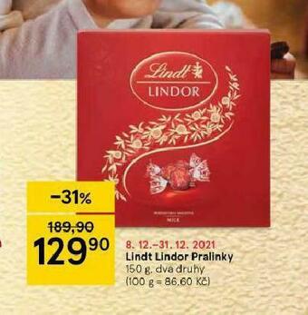 Tesco Lindt lindor pralinky nabídka