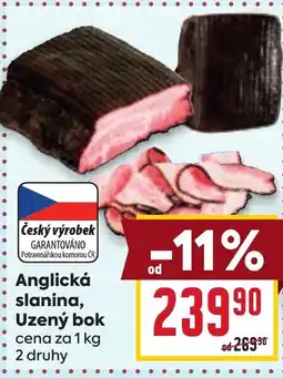 Billa Anglická slanina, Uzený bok nabídka