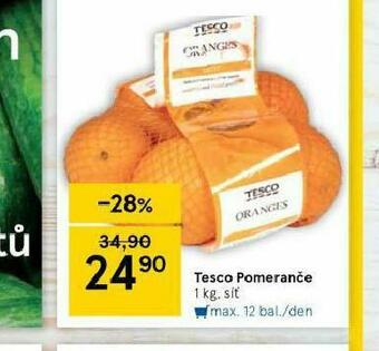 Tesco Pomeranče nabídka
