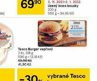 Tesco Burger vepřový nabídka