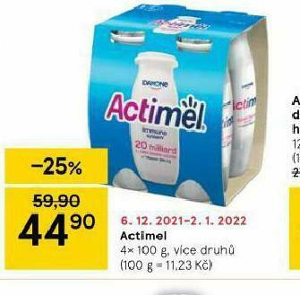 Tesco Actimel nabídka