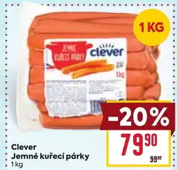 Billa Clever Jemné kuřecí párky nabídka