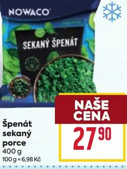 Billa Špenát sekaný porce nabídka