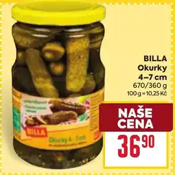 Billa BILLA Okurky 4-7 cm nabídka