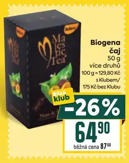 Billa Biogena čaj nabídka