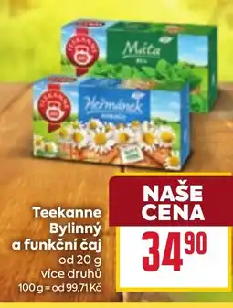 Billa Teekanne Bylinný a funkční čaj nabídka
